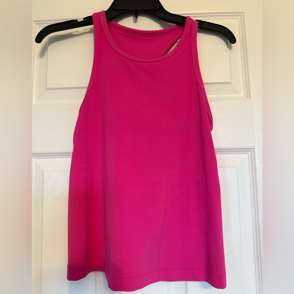 3 lululemon Align Waist-Length Racerback Tank Tops (pink, black and maroon)